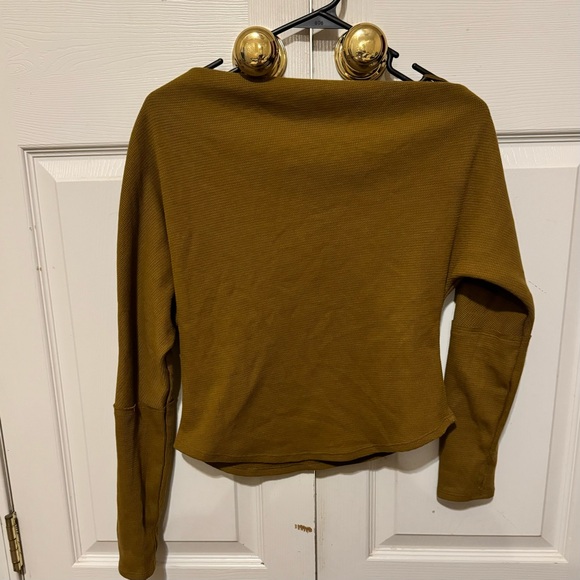 House of Harlow 1960 Tops - House Of Harlow 1960 Womens Sweater Bronze Olive Waffle Knit Pullover Size Small
